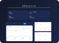 スプリントページのUI画面(能力データの可視化アプリ)